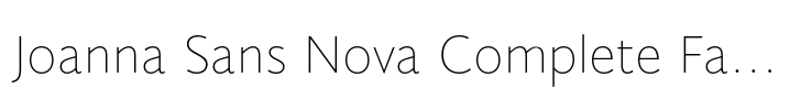 Joanna Sans Nova CFF Complete Family Pack